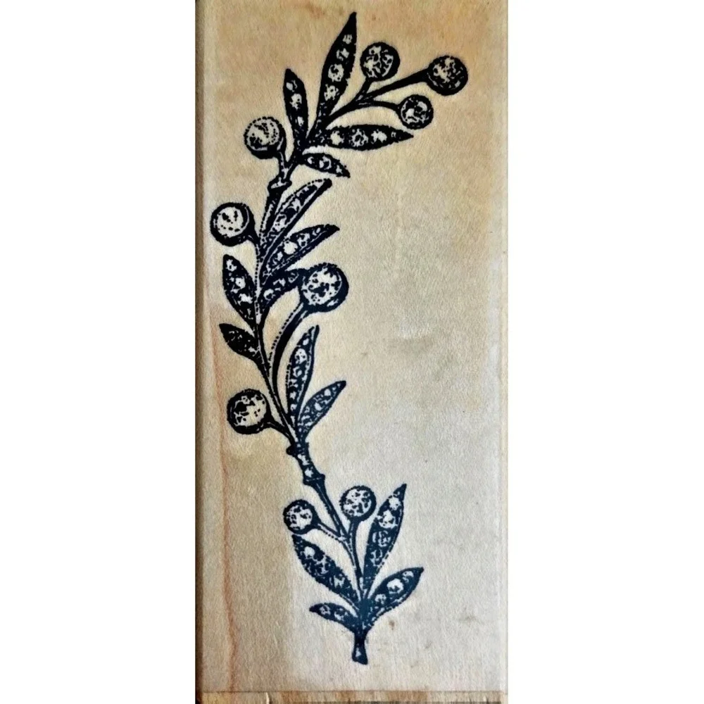 Stampendous Heirloom Bloom N118 2001 4X1.75 Rubber Stamp Wood #Q113